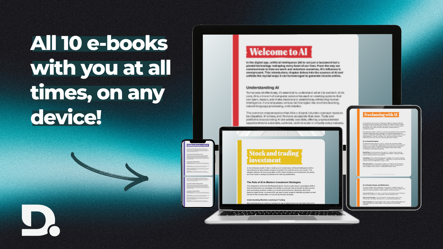 Access all 10 AI e-books anytime on phone, tablet, or laptop – compatible across all devices.